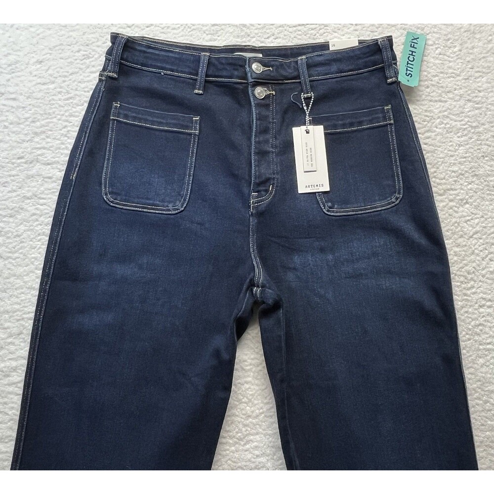 Artemis Vintage Jeans Womens 16W Plus Ultra High-Rise Modern Wide-Leg Boho Y2K